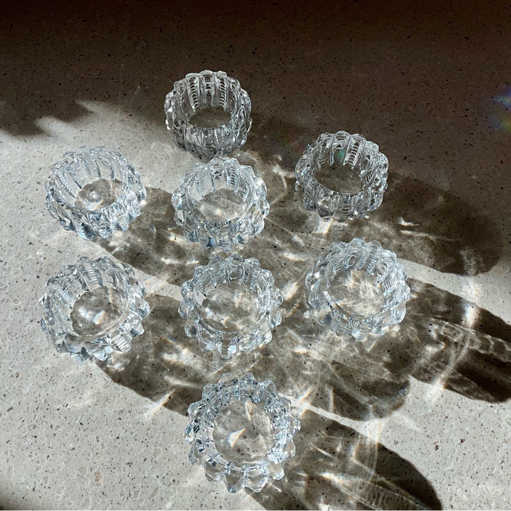 Set of Eight Cut Glass Salt Dishes
